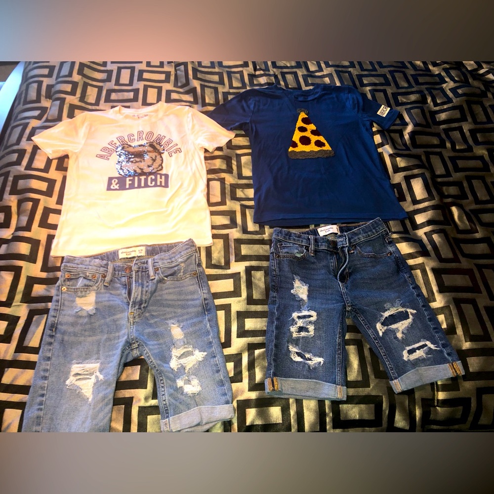 Abercrombie Kid T-shirt & Jean Shorts Bundle